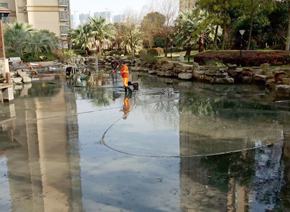 澄城景观池淤泥清理